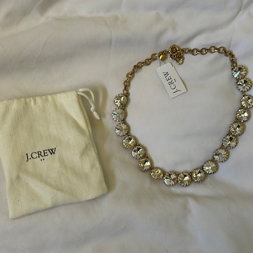 NWT J. Crew Rhinestone Statement Necklace